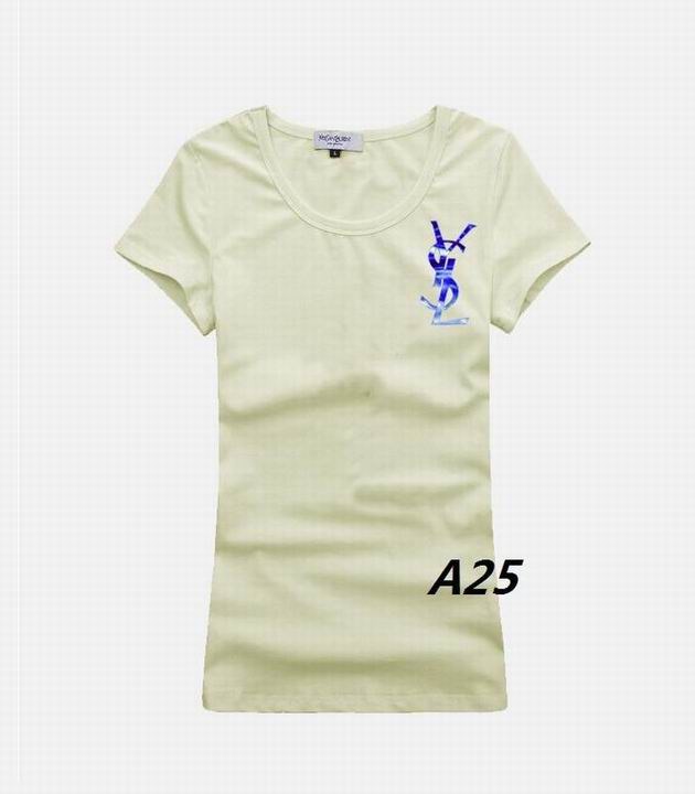 YSL short round collar T woman S-XL-021